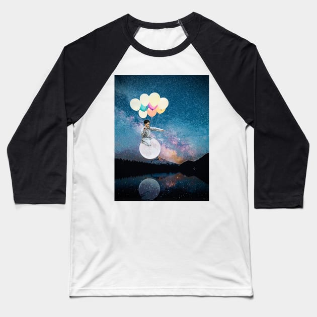 Moon Balloon Boy 3 - something is spotted! Baseball T-Shirt by Dpe1974